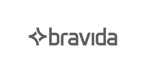 The logo of Bravida with a gray overlay.